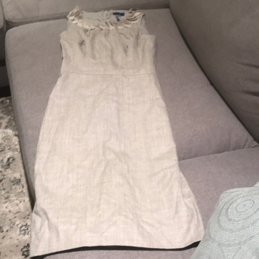 JCrew Grey wool dress with ruffle collar